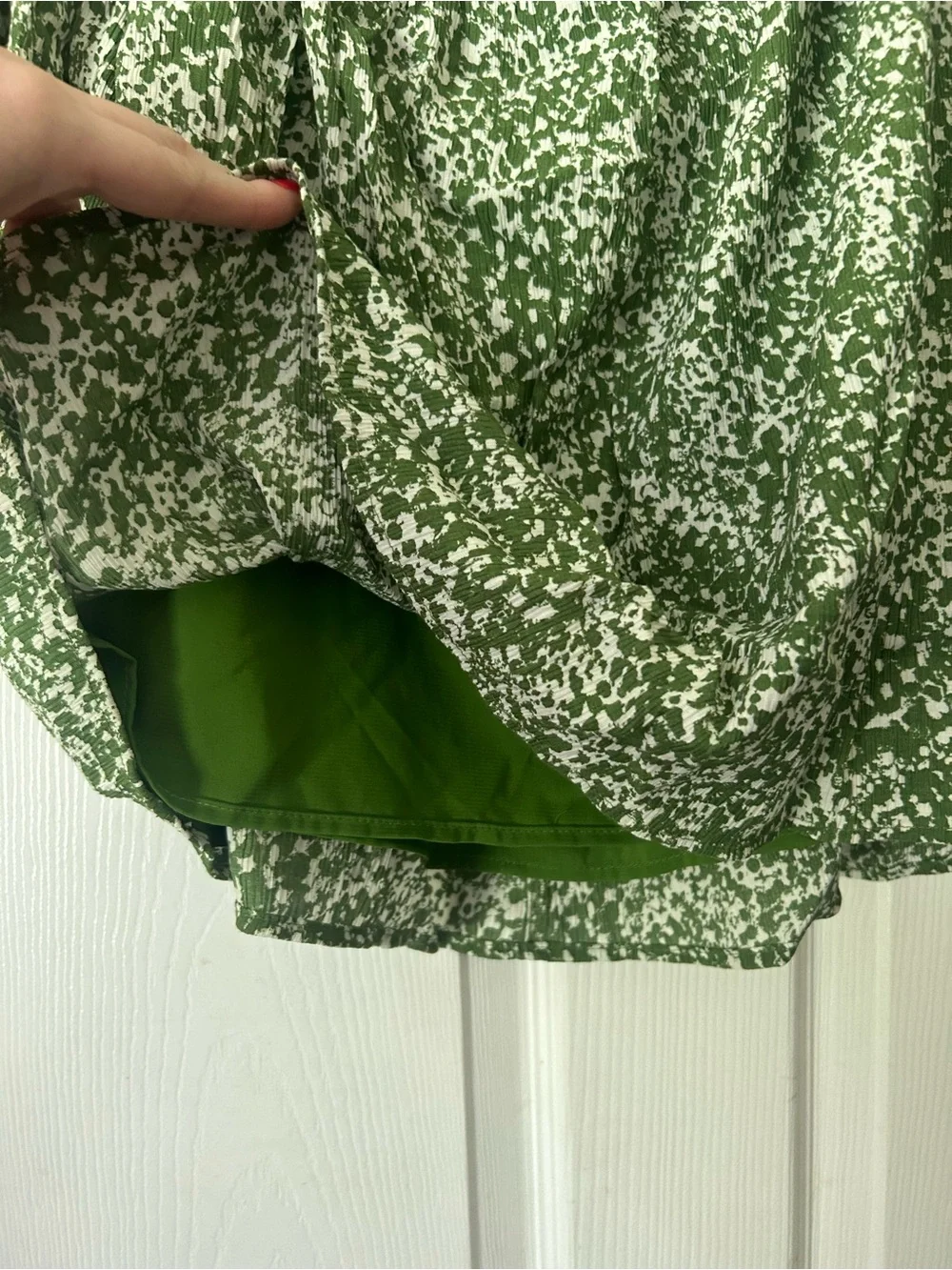 Abercrombie & Fitch Women's Green and White Blouse